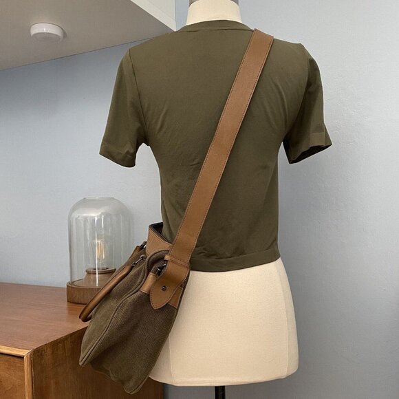 ateliers PENELOPE Canvas & Leather Shoulder Bag Large - Picture 3 of 12